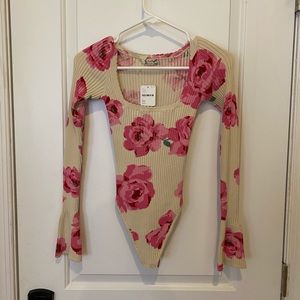 Free People floral bodysuit